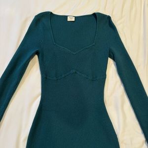 Abercrombie Long-Sleeve Corset Mini Sweater Dress